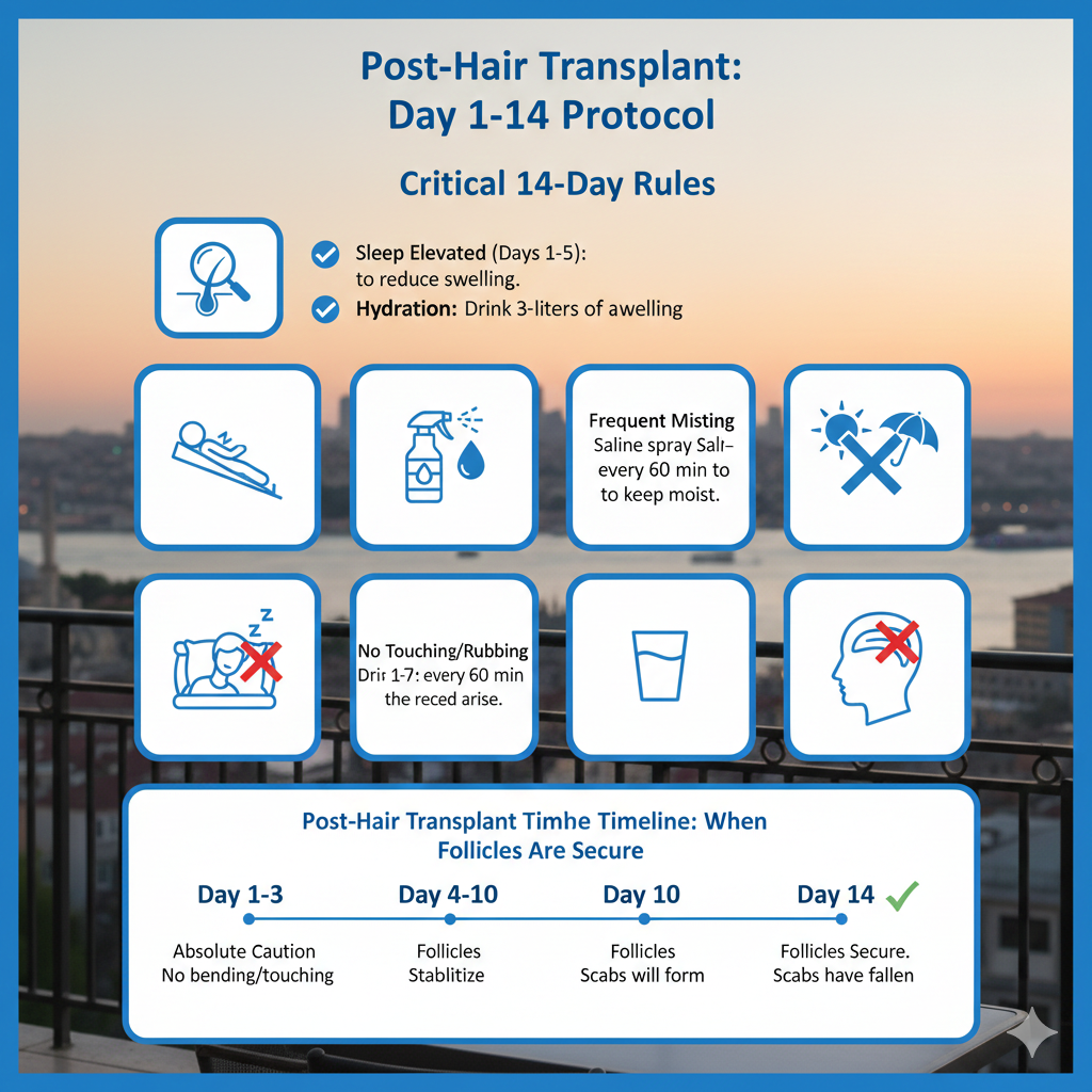 العناية بعد زراعة الشعر