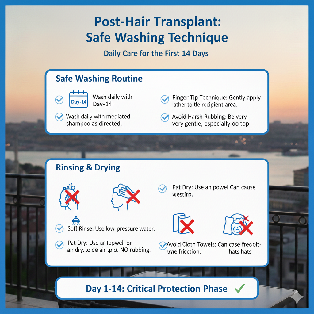 العناية بعد زراعة الشعر
