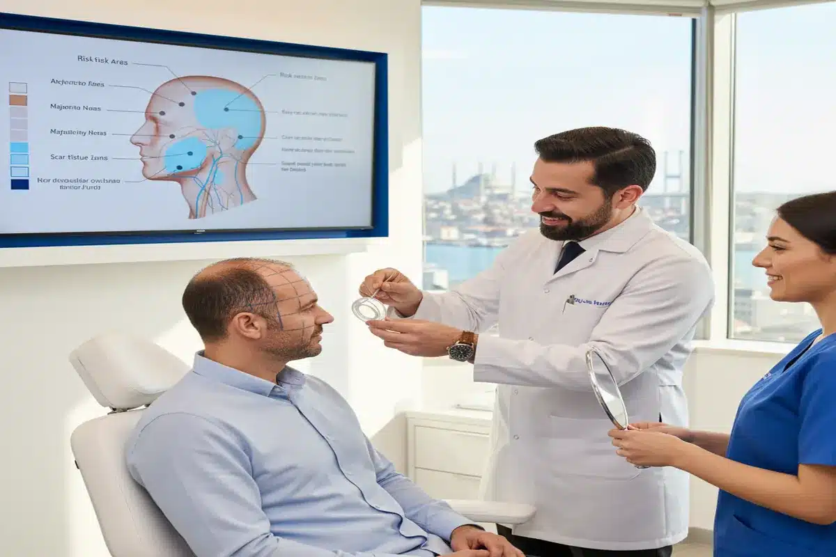 przeszczep włosów w Turcji strefa ryzyka